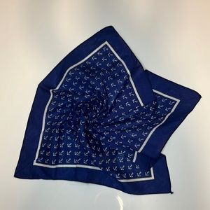 Vintage Angkor Bandana Scarf Royal Blue/White 21” x 21” (53cm x 53cm)